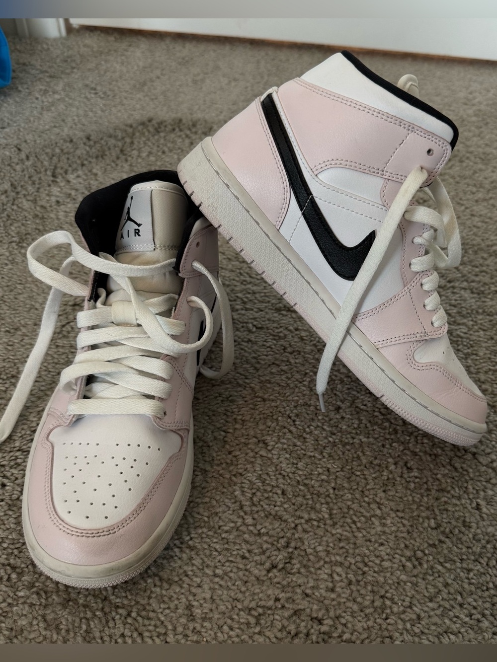 Nike Air Jordan 1 Mid in the "Barely Rose" - 7.5